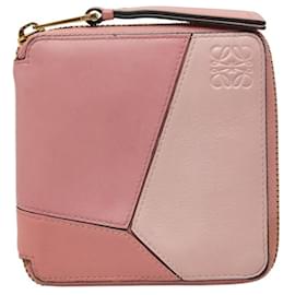 Cartera bi-fold con cremallera redonda Loewe Anagram Puzzle