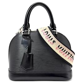 Borsa Louis Vuitton Alma BB in pelle Epi nera