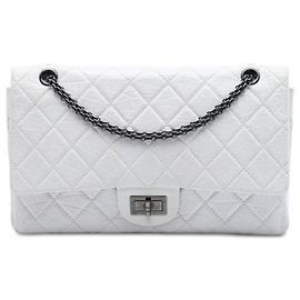 Chanel White Quilted Aged Calfskin Reissue 2.55 Double Flap 227
