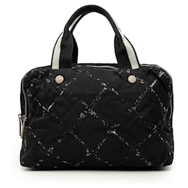 Borsa Chanel Black Old Travel Line Nylon