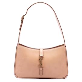 Saint Laurent Le 5 a 7 in pelle di vitello liscia marrone