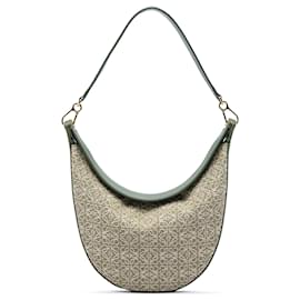 LOEWE Bolso Luna Hobo de lona Anagram verde