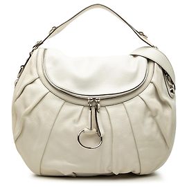 Gucci White Calfskin Icon Bit Satchel