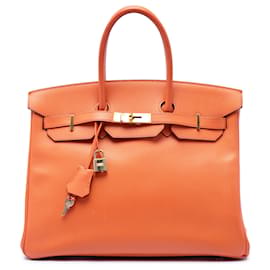 Hermès Orange Epsom Birkin Retourne 35