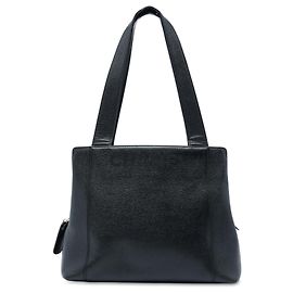 Chanel Black Caviar LAX Tote mit besticktem Logo