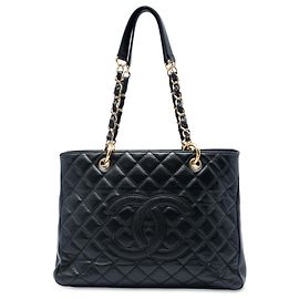 Chanel Black Caviar Grand Shopping Tote