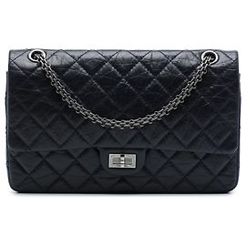 Chanel Blue Quilted Aged Calfskin Reissue 2.55 Double Flap 226