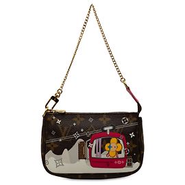 Louis Vuitton Brown Monogram Christmas Animation Mini Courchevel Pochette Accessories