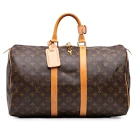 Louis Vuitton Brown Monogram Keepall 45