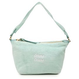 Borsa Miu Miu in spugna verde con logo