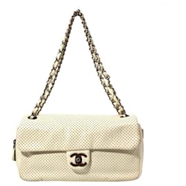 Borsa a tracolla con catena Chanel verde e bianca