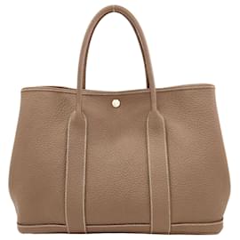 Borsa Tote Hermes Garden Party PM in Grigio Etoupe - Hermès