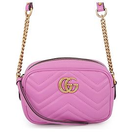 Borsa a tracolla con catena in pelle Gucci GG Marmont