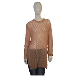 RED VALENTINO Stricktunik mit offener Struktur aus Mohair-Mischung Blush Pink IT 40