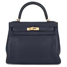 Hermès Borsa Hermes Kelly 28 in Blue Nuit