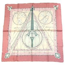 Hermès La Musique des Sphères Foulard in Seta 90 cm - Rosa