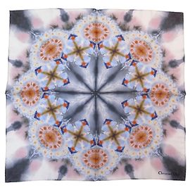 NUOVO FOULARD CHRISTIAN DIOR KALEIDOSCOPE QUADRATO 55 CM SETA FLORALE 2019 SCARF
