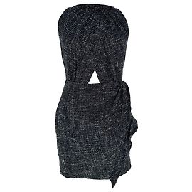 Iro Yasmina Cut-Out Tweed Mini Black Cotton