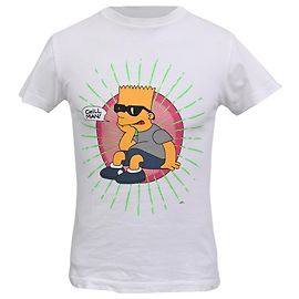 Off White Off-White x The Simpsons "Chill, Man!" T-Shirt aus weißer Baumwolle