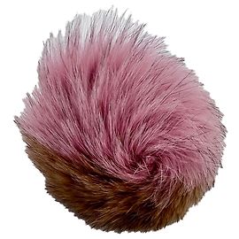Charm per borsa Fendi Pom Pom in pelliccia di volpe multicolore