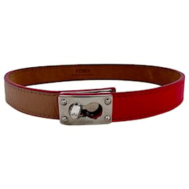Fendi Double Wrap Armband aus multicolorigem Leder