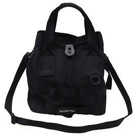 Borsa Tote Army Small Balenciaga in Poliammide Nera