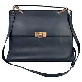  Balenciaga Medium Le Dix Cartable Top Handle Bag in Black Leather