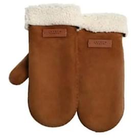 Isabel Marant Handschuhe aus Lammleder Braun