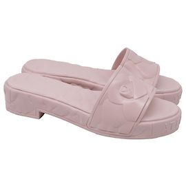 Sandali slide Valentino Garavani Atelier Floral in gomma rosa