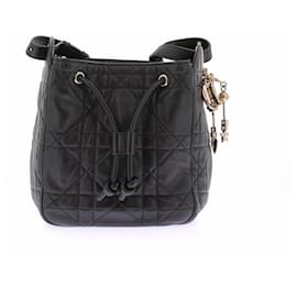 Dior Picca borsa "D-motion" a sacchetto in pelle nera