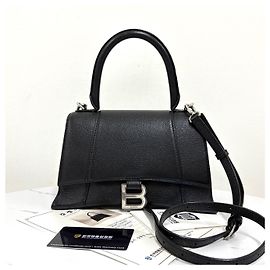 Balenciaga Borsa a tracolla Hourglass con manico superiore Nera