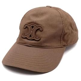 Baseball-Kappe aus brauner Baumwolle mit Triomphe-Logo - Céline