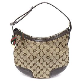 Gucci Princy Hobo Small Schultertasche aus GG Logo Jacquard mit WEB-Band