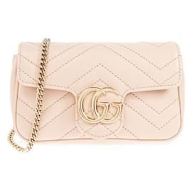 Gucci Borsa a tracolla Super Mini Marmont Matelassé Light Pink DTDHD