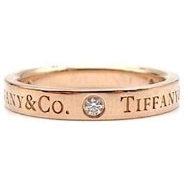 Tiffany & Co 3P Diamond Logo Ring Roségold