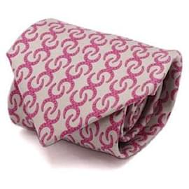 Gravata de seda para homem cor rosa com logótipo Horsebit - Hermès