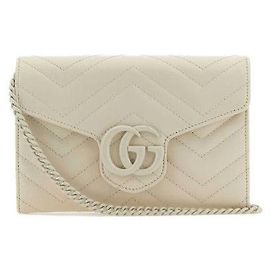 Gucci Borsa Mini Chain Marmont Matelassé Ivory AABZK
