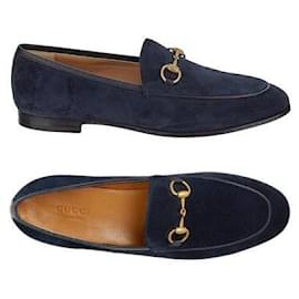 Gucci Mocassini in camoscio Jordan Horsebit da donna Deep Blue AABLH