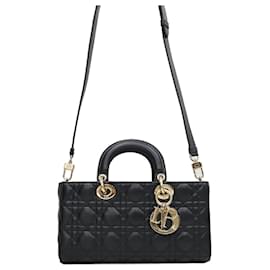 Borsa Medium Pelle di Agnello Cannage Nera - Dior