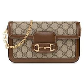Gucci Mini Borsa Horsebit Dorata Beige