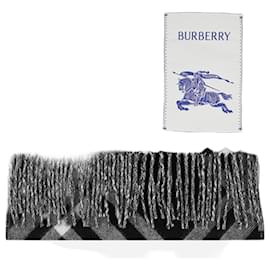 Burberry Sciarpa in cashmere a quadri Nero