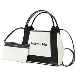 Balenciaga Navy Cabas XS Handbag