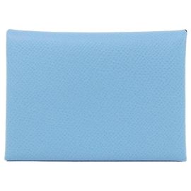 Hermès Hermes Calvi Duo Coin Case in Blue