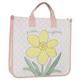 Borsa Tote GUCCI GG Supreme per bambini PVC White 605831 Auth 196787M