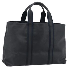 BOTTEGA VENETA Borsa Tote Marco Polo PVC Canvas Black 130977 Auth 196061