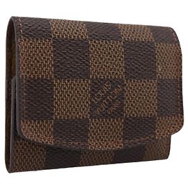 LOUIS VUITTON Damier Ebene Bouton De Manchette Case Cuff Case LV Auth 183519