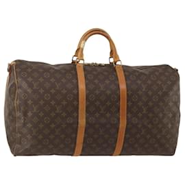 LOUIS VUITTON Monogram Keepall Bandouliere 60 Boston Bag M41412 LV Auth ep15434