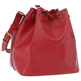 Borsa a tracolla LOUIS VUITTON Epi Petit Noe Rossa M44107 LV Auth 195592A