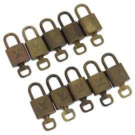 LOUIS VUITTON Padlock 10 Set Padlock metal Gold LV Auth 192562