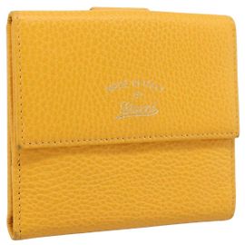 Cartera Compacta GUCCI de Cuero Amarillo Oro 368233 Auth 196070A